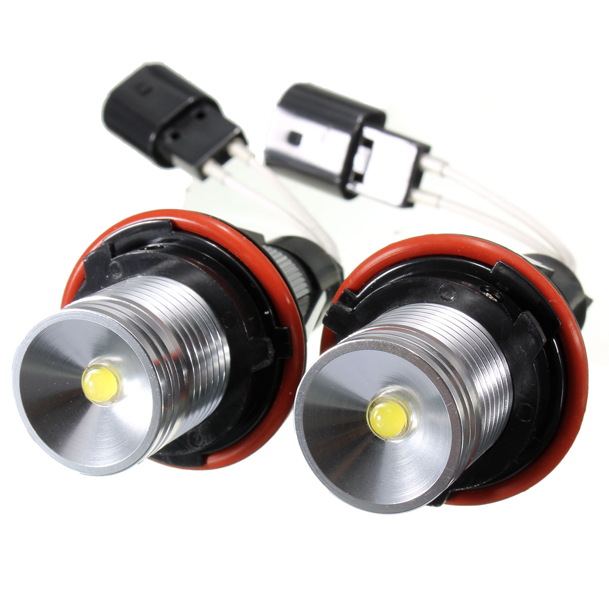 Pair-20W-LED-Headlights-Angel-Eye-Lights-Halo-Bulbs-For-BMW-E39-E60-E63-E64-E53-X5-1019708