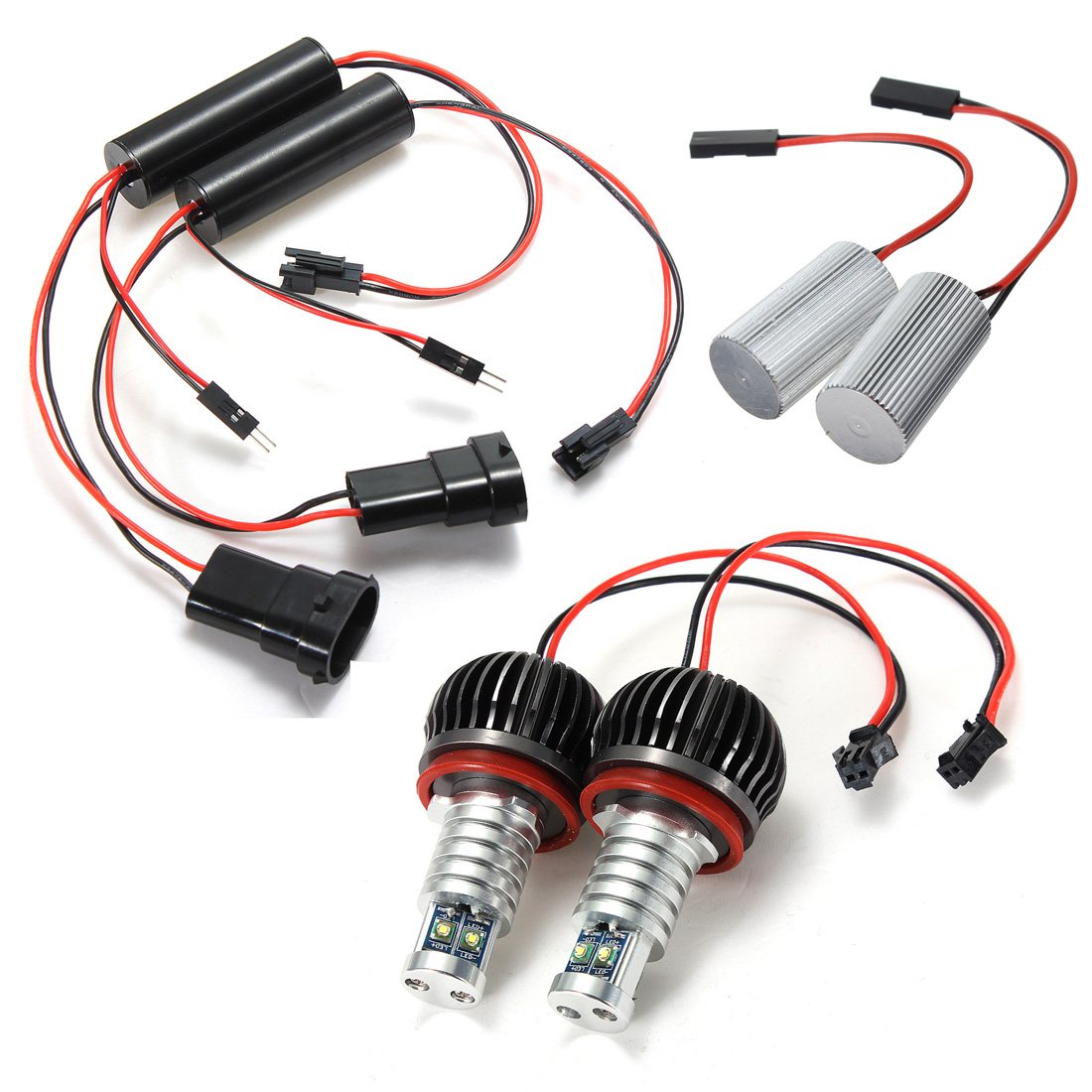 Pair-H8-20W-LED-Angel-Eyes-High-Power-Lights-for-BMW-E82-E87-E90-76889