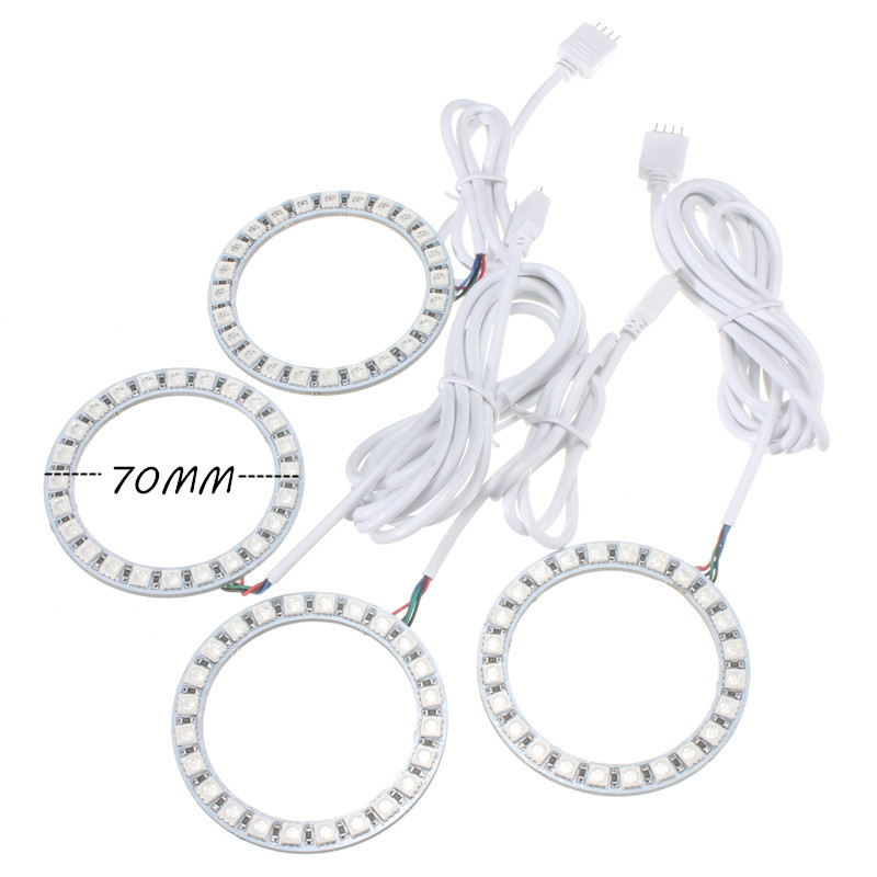 RGB-70MM-Multi-Color-5050-Flash-LED-SMD-12V-Angel-Eyes--Remote-Control-1030733