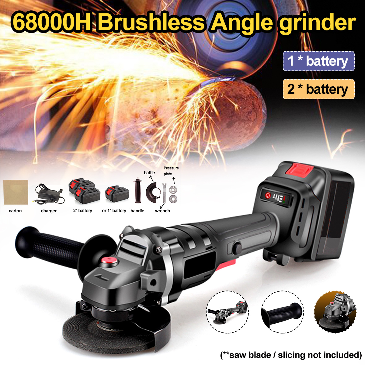 Multi-functional-18V-100mm-Brushless-Angle-Grinder-Cordless-3-Gear-Speed-Grinding-Machine-For-Millin-1688358
