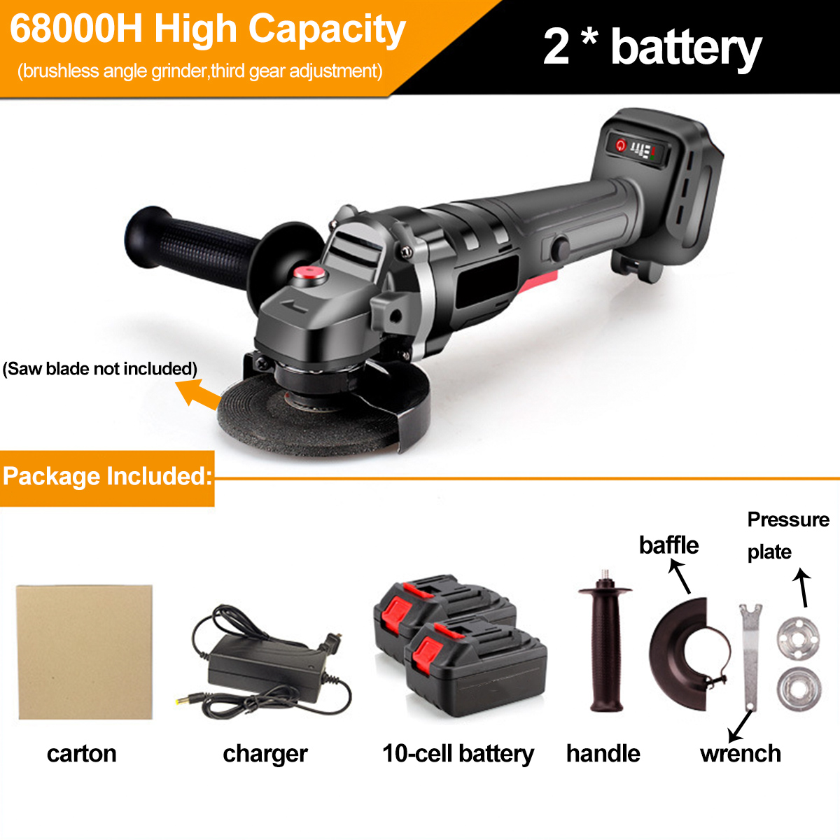 Multi-functional-18V-100mm-Brushless-Angle-Grinder-Cordless-3-Gear-Speed-Grinding-Machine-For-Millin-1688358