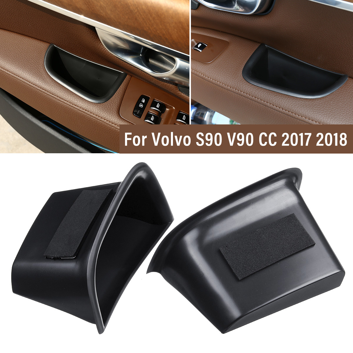 1-Pair-Car-Door-Side-Handle-Armrest-Storage-Box-Black-For-Volvo-S90-V90-CC-2017-2018-1744865