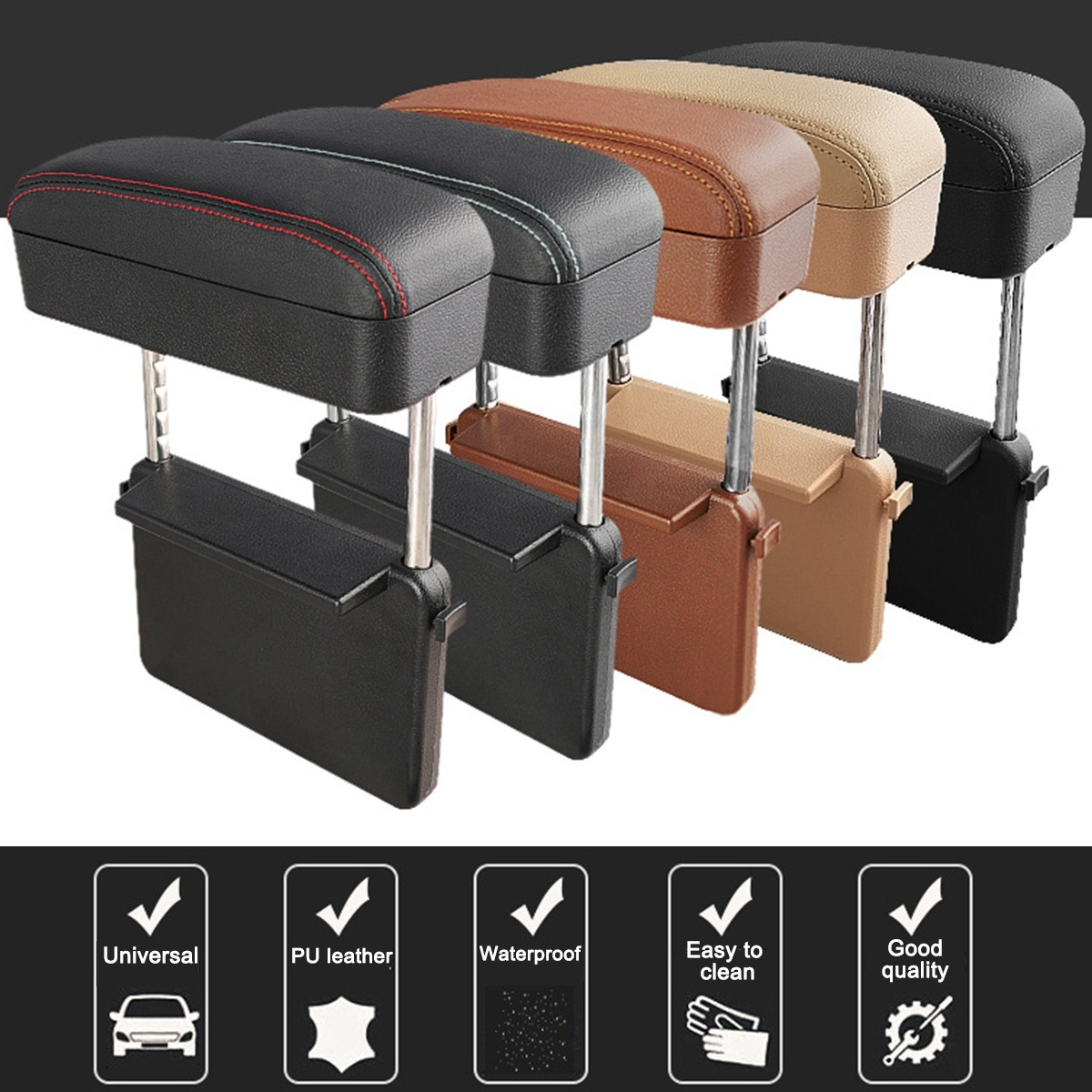 10W-Wireless-Charger-Armrest-Storage-Box-Support-Bracket-Adjustment-Height-Box-1724217