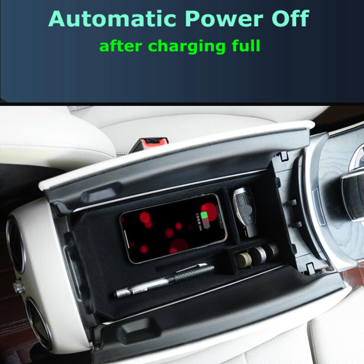 12V-QI-Central-Armrest-Car-Seat-Crevice-Storage-Box-Wireless-Charging-W-Cigare-Light-Plug-For-Benz-C-1663095