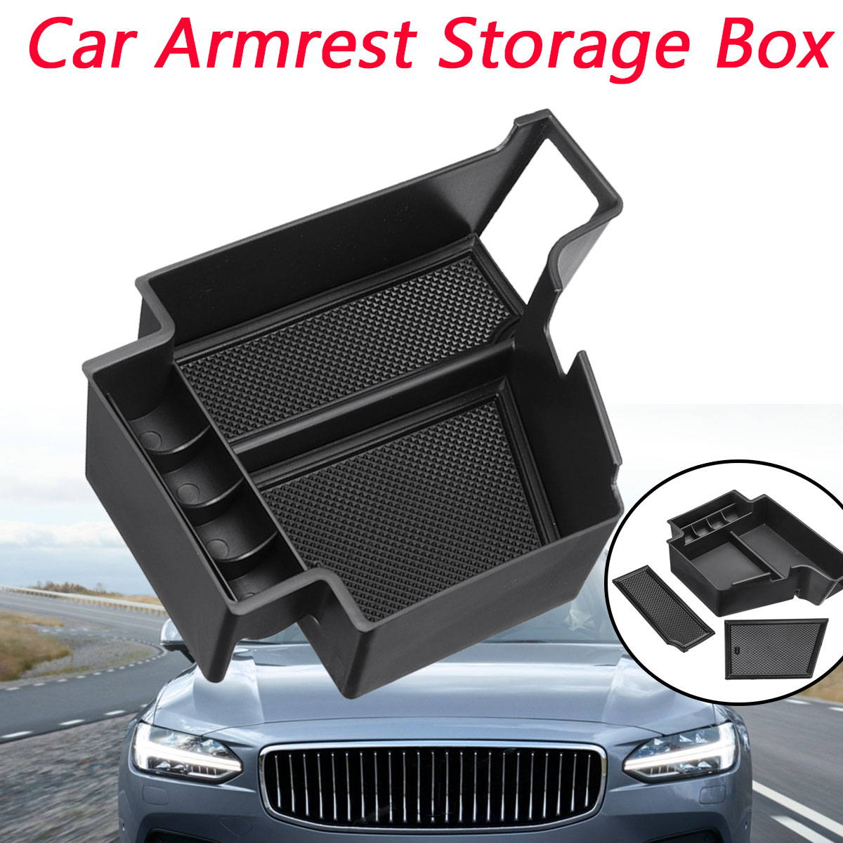 Car-Armrest-Storage-Plate-Box-For-Volvo-XC90-XC60-S90-V90-2017-2018-2019-2020-1793991