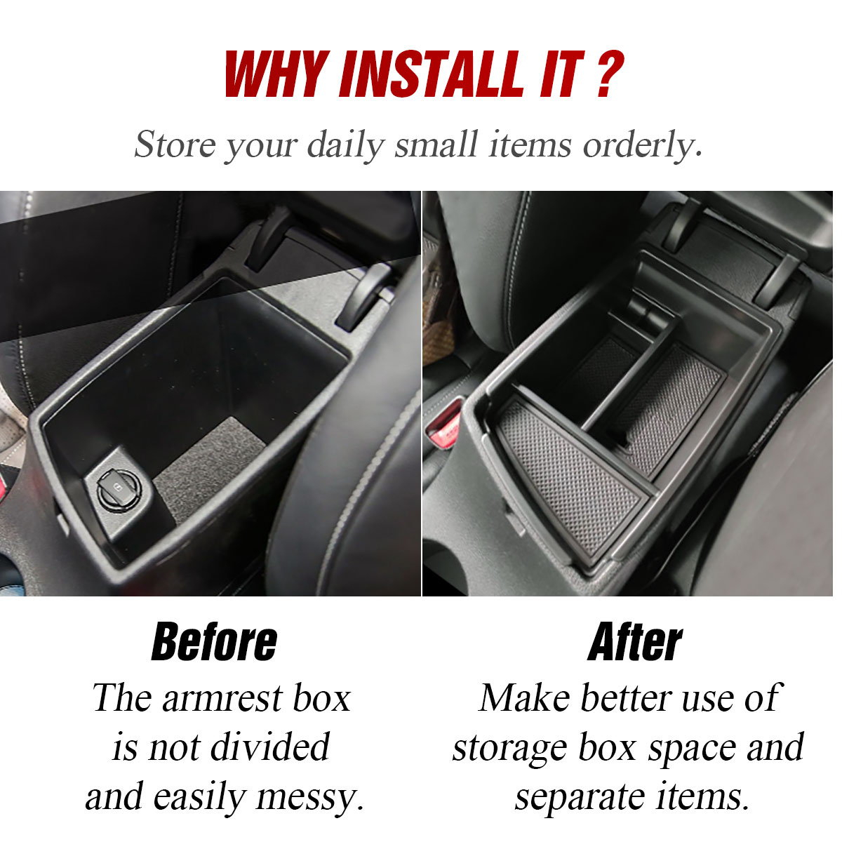 Car-Center-Organizer-Console-Armrest-Storage-Tray-Box-Black-For-Kia-Niro-2018-2020-1813928