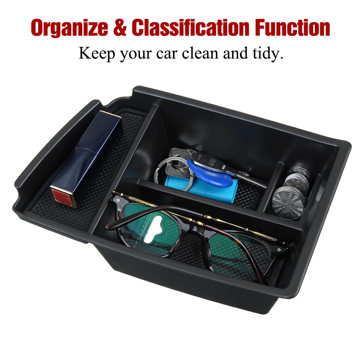 Car-Center-Organizer-Console-Armrest-Storage-Tray-Box-Black-For-Kia-Niro-2018-2020-1813928