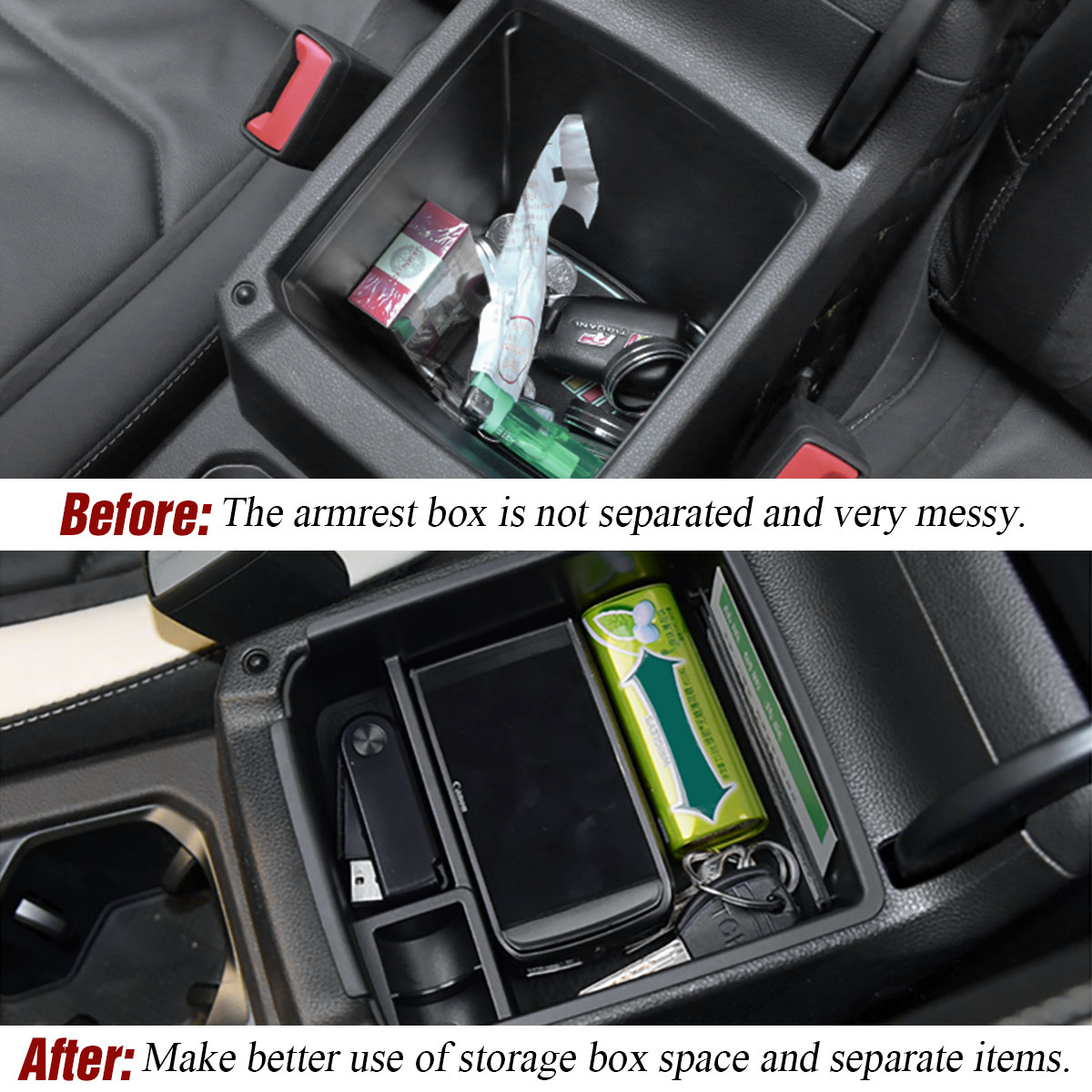 Car-Central-Storage-Box-Organizer-Holder-Tray-For-Tarraco-Tiguan-MK-2th-2016-19-1726237