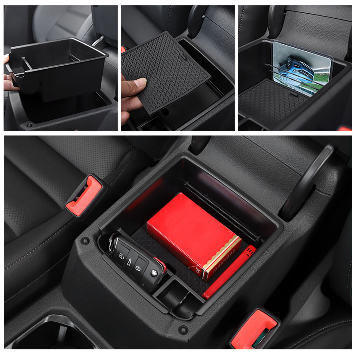 Car-Central-Storage-Box-Organizer-Holder-Tray-For-Tarraco-Tiguan-MK-2th-2016-19-1726237