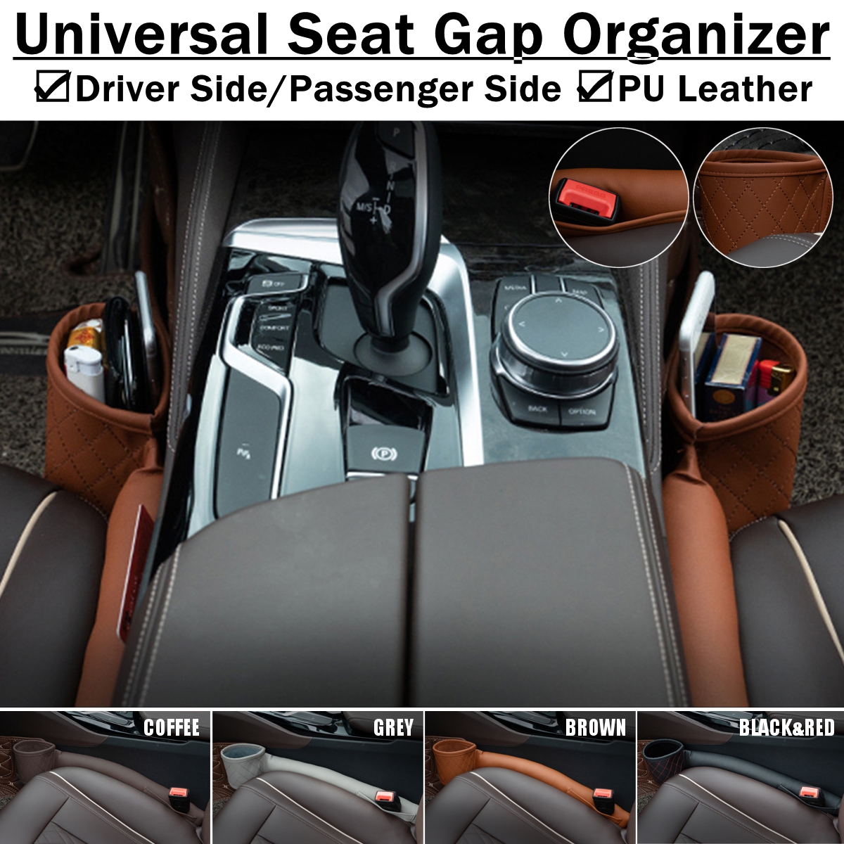 Car-Interior-Seat-Slit-Gap-Catcher-Organizer-Storage-Pocket-Driver-SidePassenger-Side-1818878