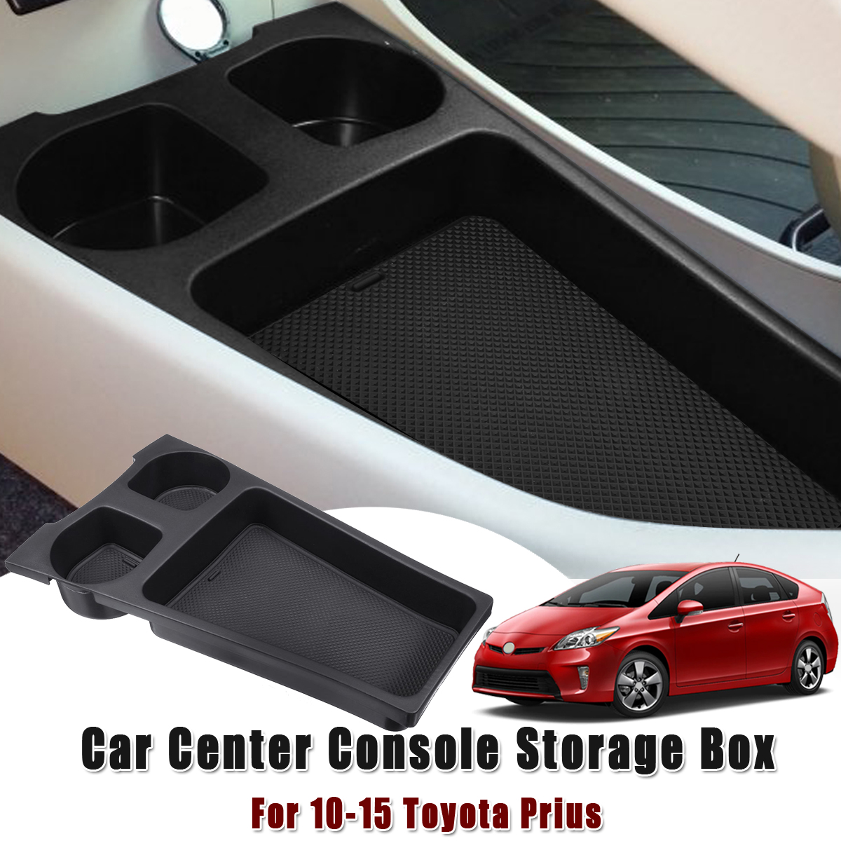 Center-Console-Organizer-Storage-Box-Tray-Cup-Holder-Case-For-Toyota-Prius-1826969