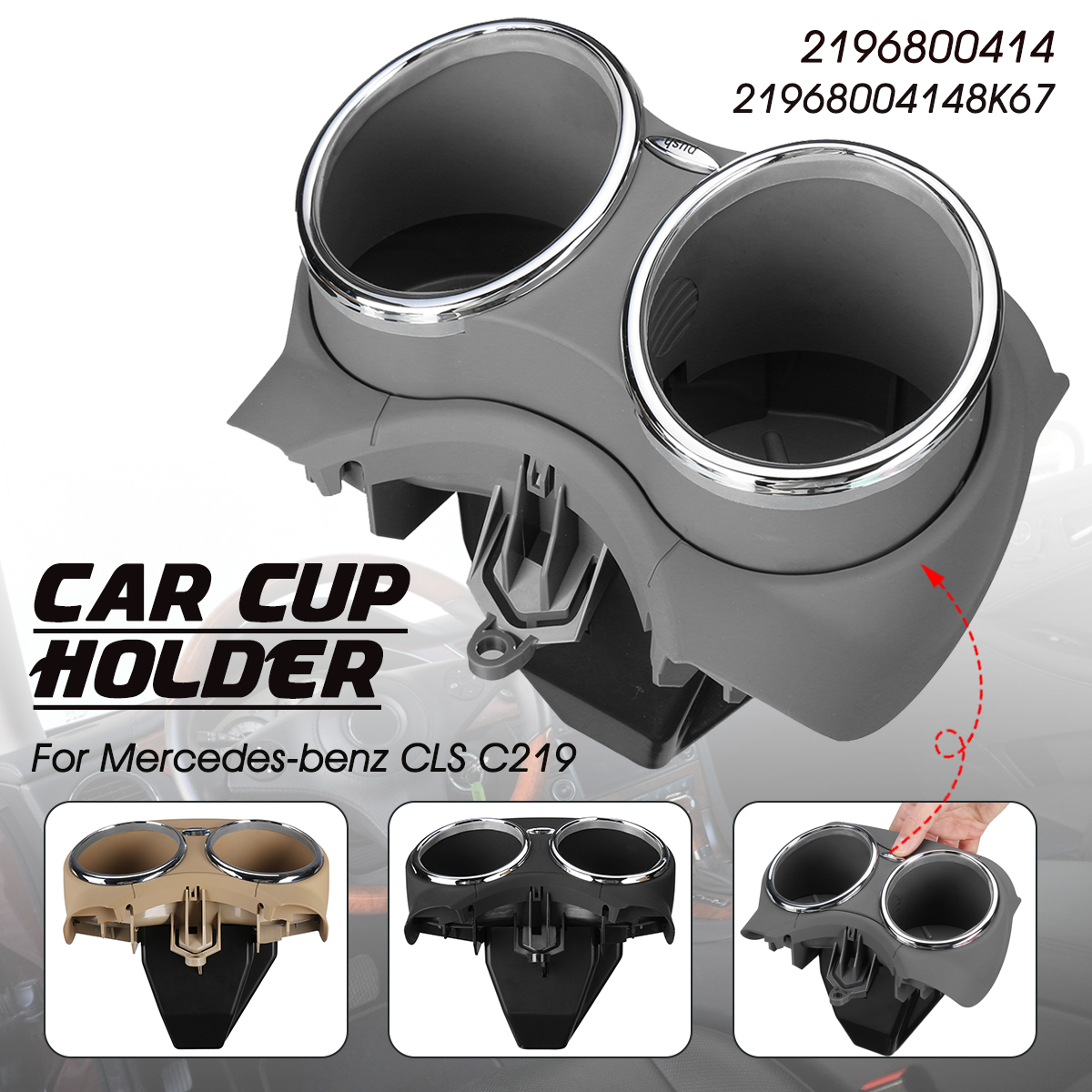 Center-Cup-Holder-Bracket-21968004148K67--2196800414-For-Mercedes-Benz-CLS-C219-1826976