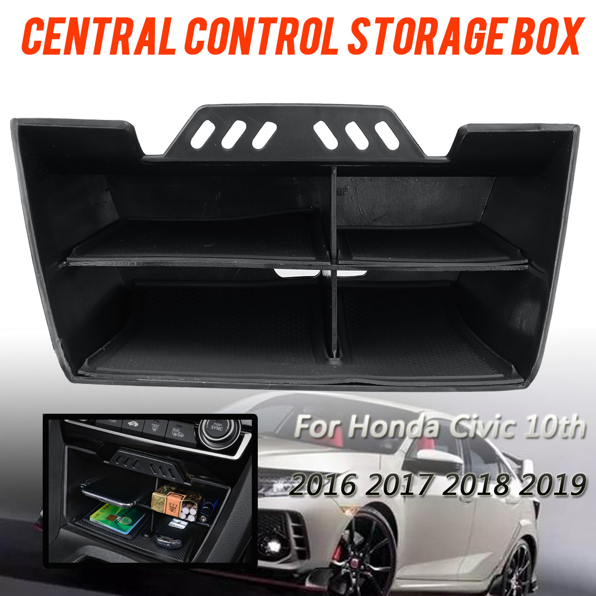 Central-Control-Storage-Box-Tiered-Lattice-For-Honda-Civic-10th-2016-2019-1780078