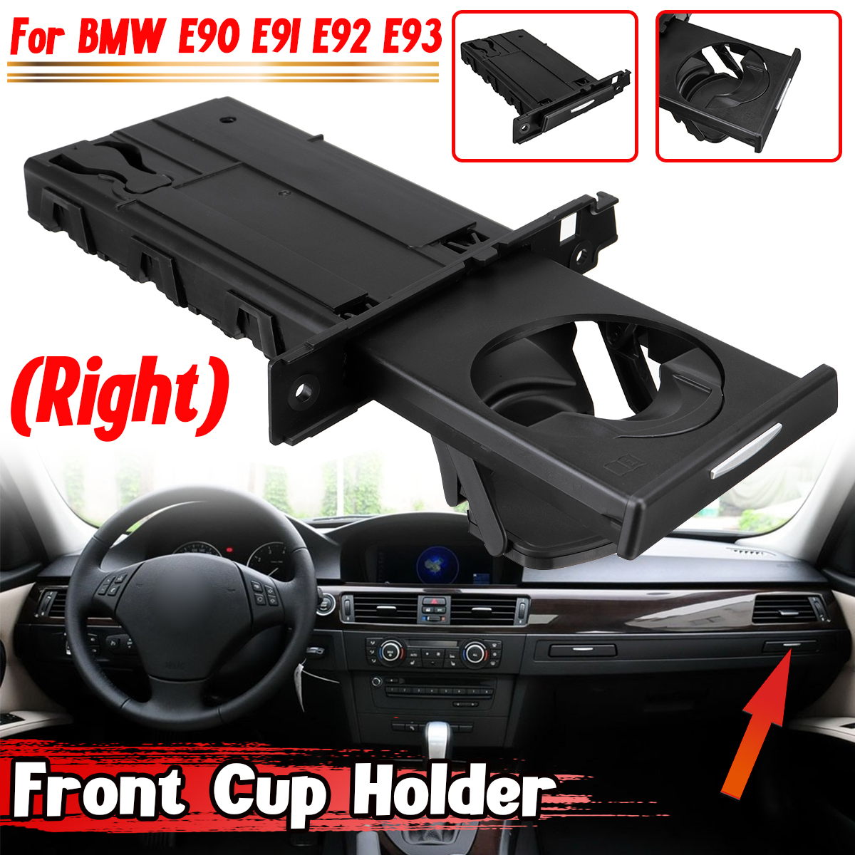 Front-Cup-Holder-Right-Passenger-51459173469-For-BMW-E90-E91-E92-E93-1826974