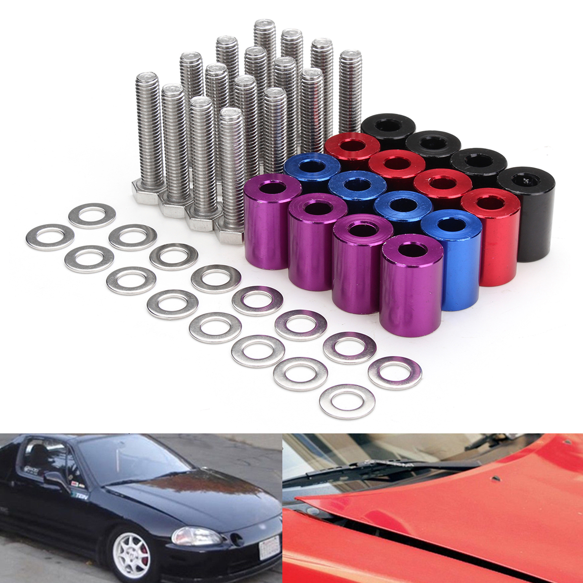 1-Inch-Alloy-Billet-Hood-Vent-Spacer-Riser-For-Car-Auto-Motor-Turbo-Engine-Swap-8mm-1260019