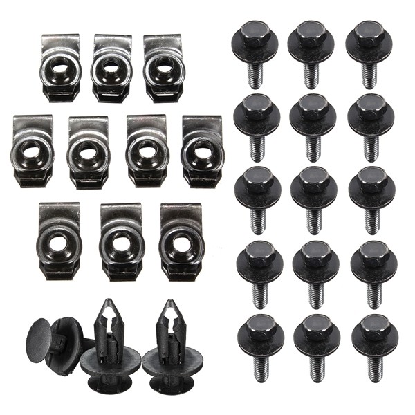 28-Pcs-Engine-Splash-Shield-Hardware-Kit-Fit-Nissan-370Z-Infiniti-G37X-Car-Clip-1021580