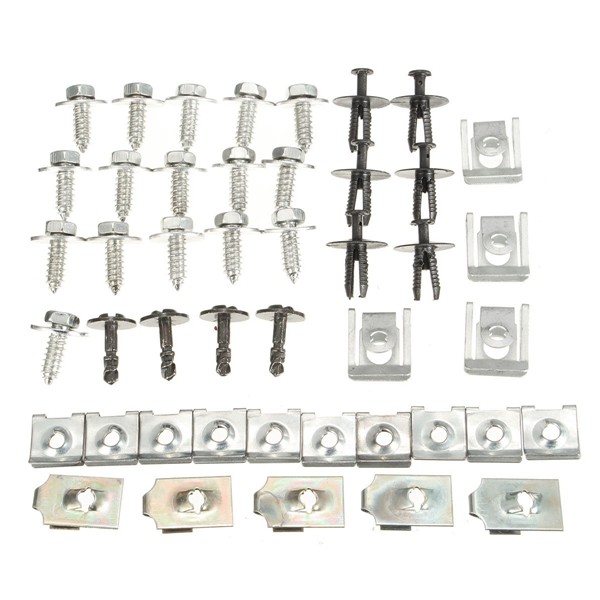 44x-Parts-Engine-Under-Cover-Splash-Guard-Undertray-Screw-Trim-Clips-For-BMW-E46-1013648