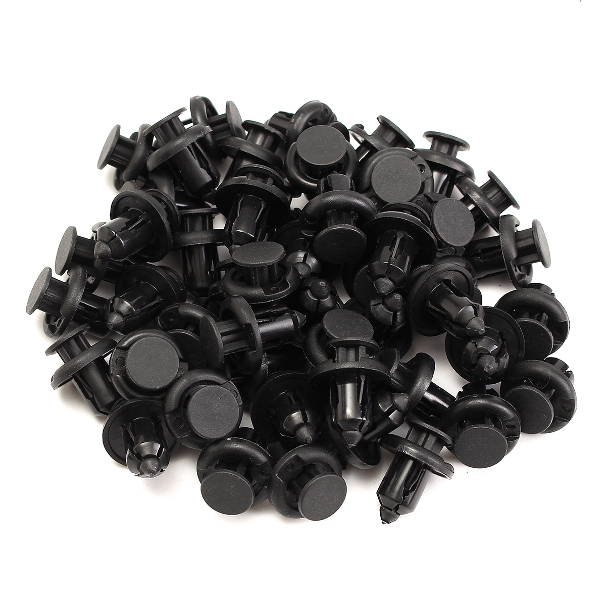 50-Pcs-Car-Bumper-Fender-10mm-Hole-Plastic-Push-Rivets-Fastener-Clip-Black-1566219