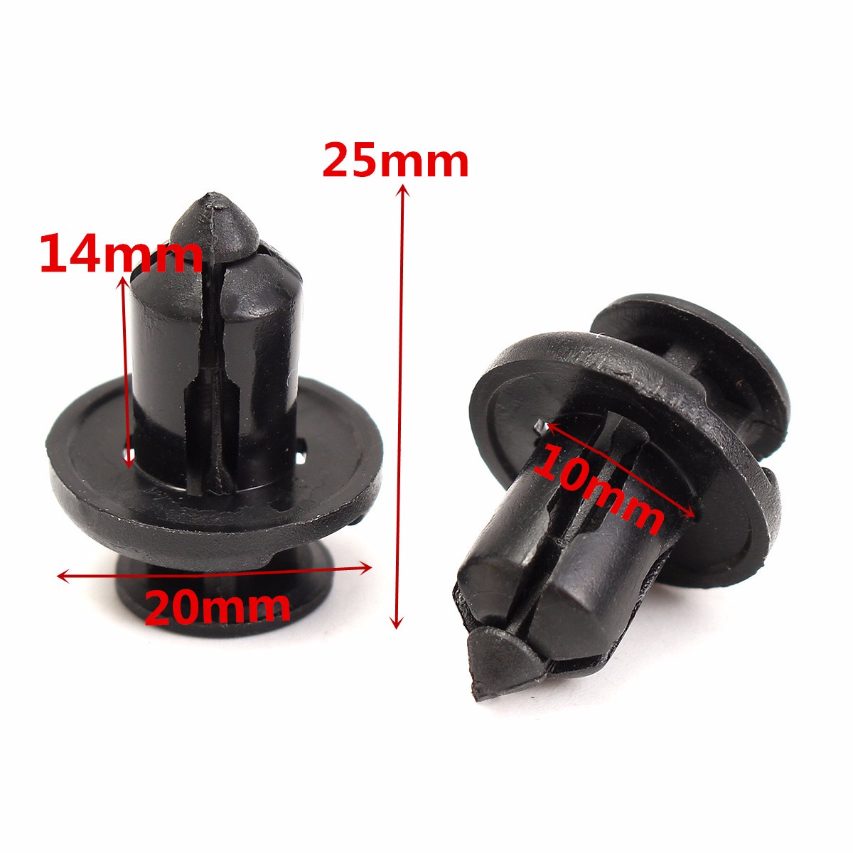 50-Pcs-Car-Bumper-Fender-10mm-Hole-Plastic-Push-Rivets-Fastener-Clip-Black-1566219