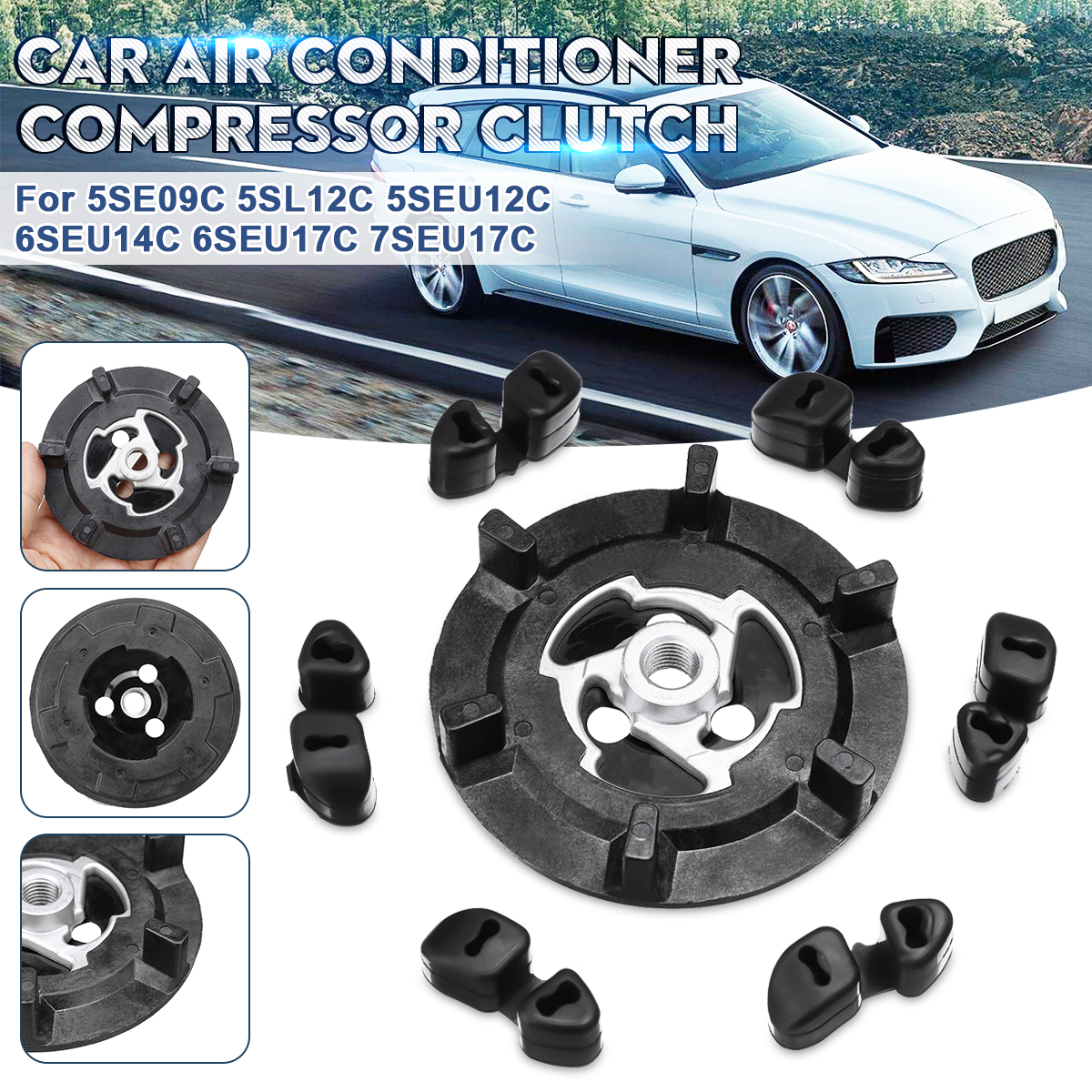 Auto-Air-AC-Compressor-Clutch-Hub-Rubber-For-5SE09C-5SL12C-5SEU12C-6SEU14C-6SEU17C-7SEU17C-1606984