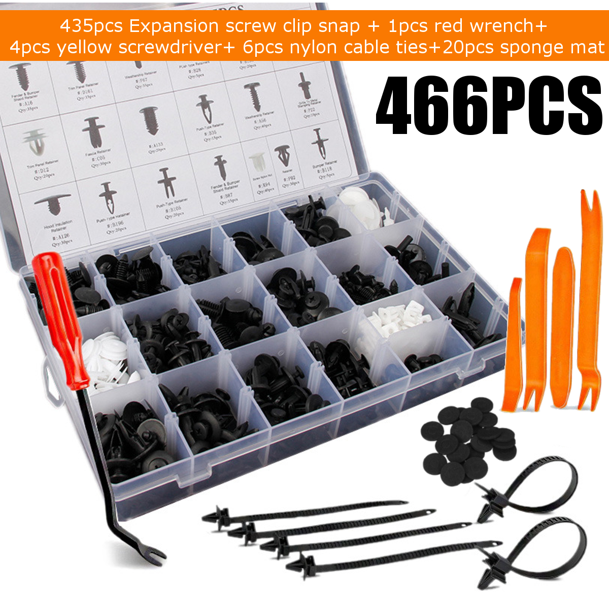 Car-Bumper-Fender-Plastic-Trim-Rivets-Buckle-Fastener-Clips--Dash-Radio-Open-Kit-1754129