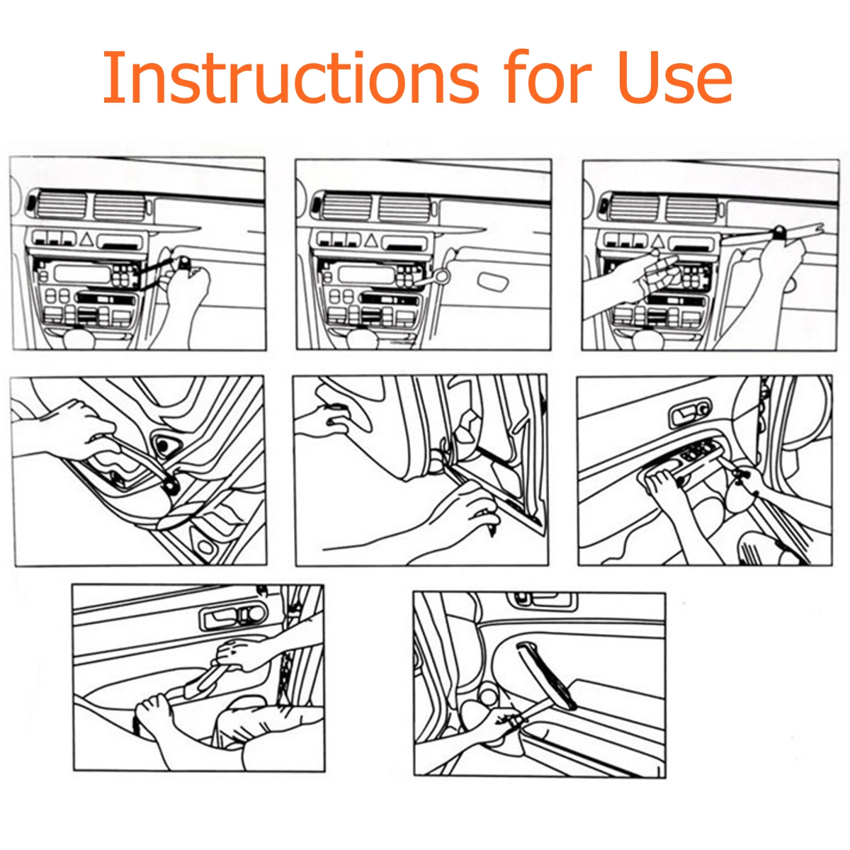 Car-Bumper-Fender-Plastic-Trim-Rivets-Buckle-Fastener-Clips--Dash-Radio-Open-Kit-1754129