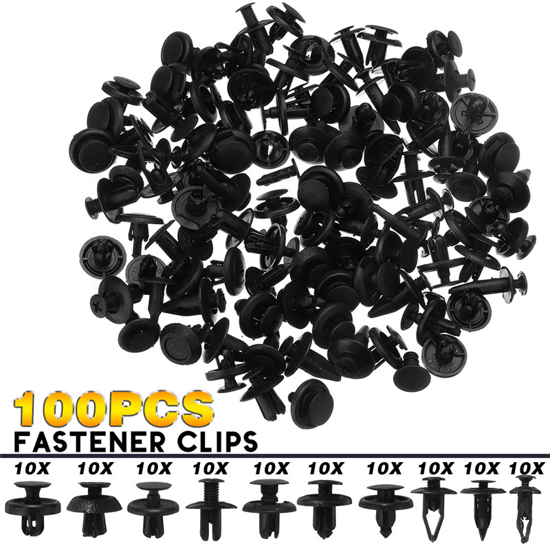 Fastener-Clips-Rivet-Retainer-Push-Engine-Cover-100PCS-for-Car-Bumper-Fender-Door-Trim-Panel-1440825