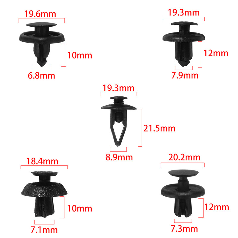 Fastener-Clips-Rivet-Retainer-Push-Engine-Cover-100PCS-for-Car-Bumper-Fender-Door-Trim-Panel-1440825