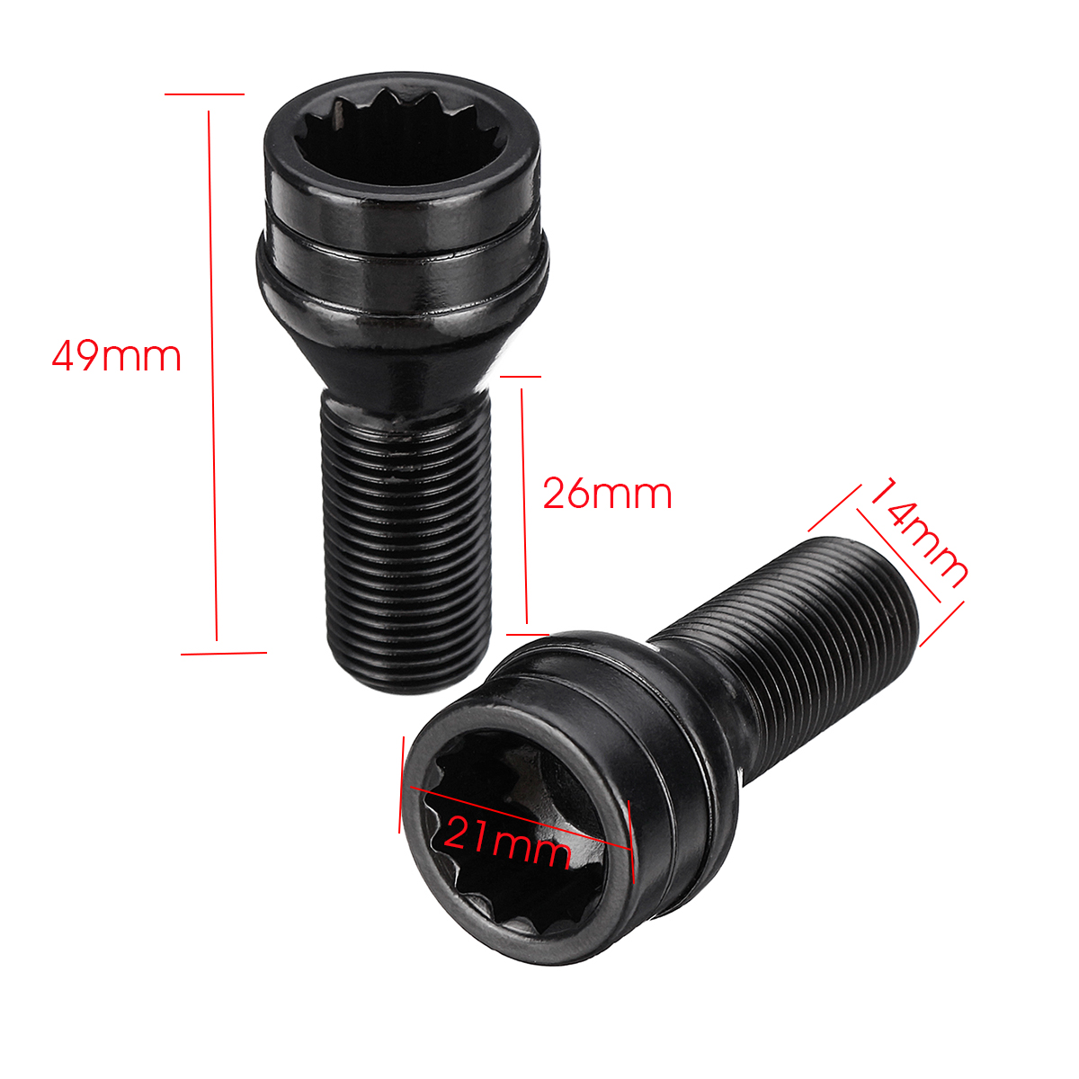M14-x-125-Wheel-Locking-Bolts-Lug-Nut-Black--Key-For-BMW-Mini-R50-R52-R53-1384458