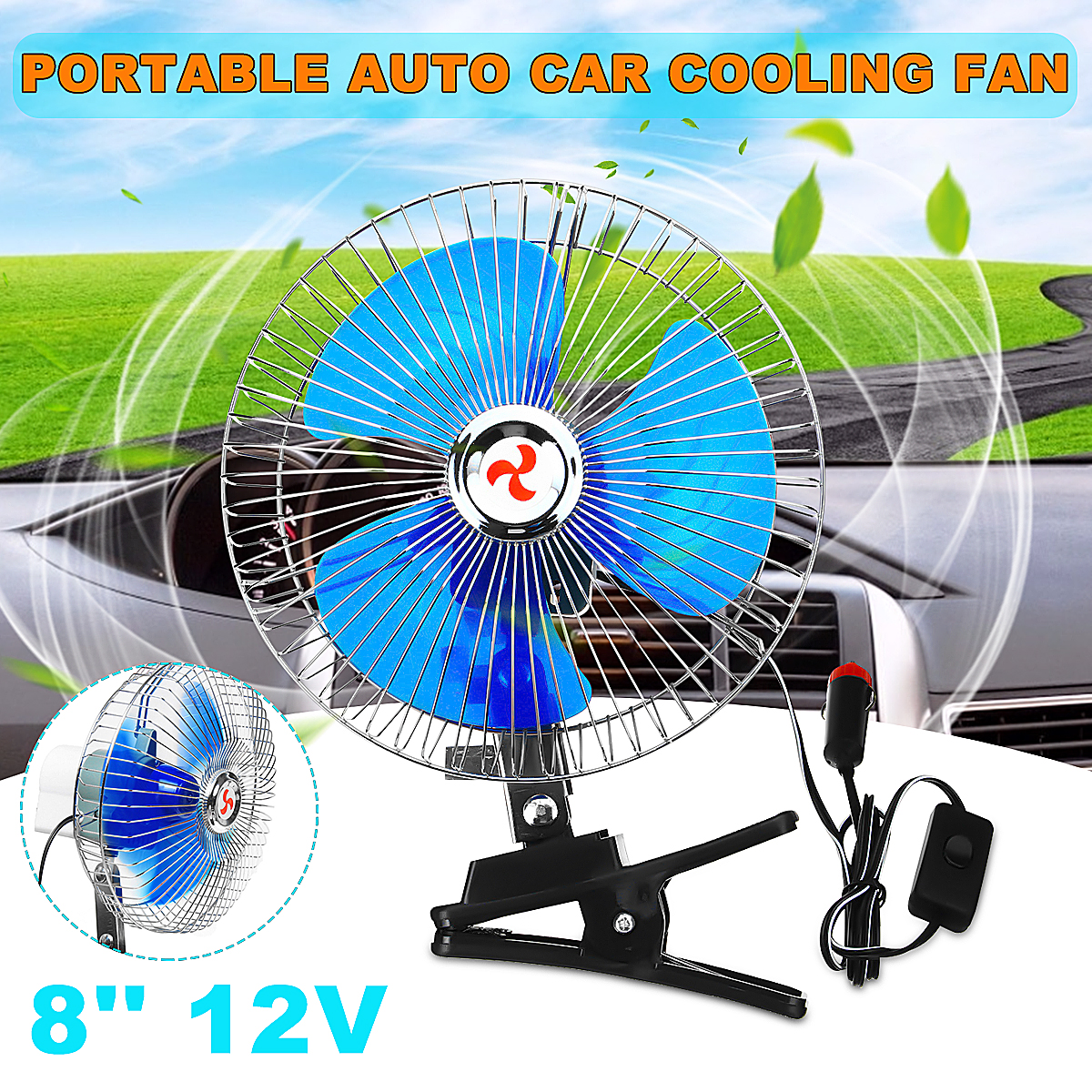 8-Inch-12V-Portable-Vehicle-Auto-Car-Fan-Oscillating-Car-Auto-Clip-On-Cooling-Fan-1443473