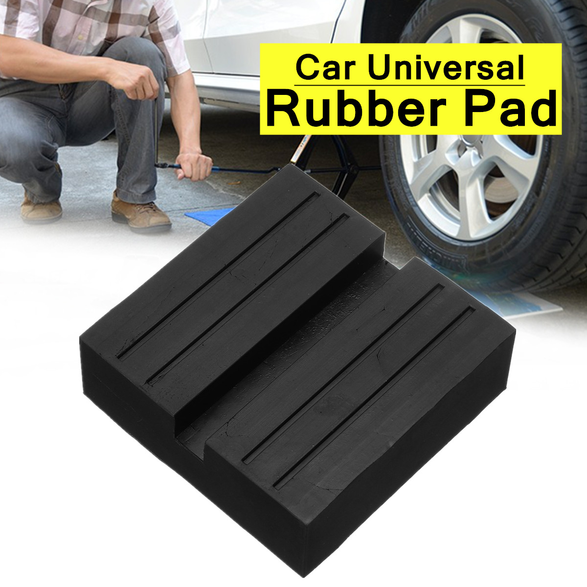 Black-Car-Universal-Rubber-Slotted-Pad-Lift-Trolley-Jacking-Block-Guard-Adapter-1259760