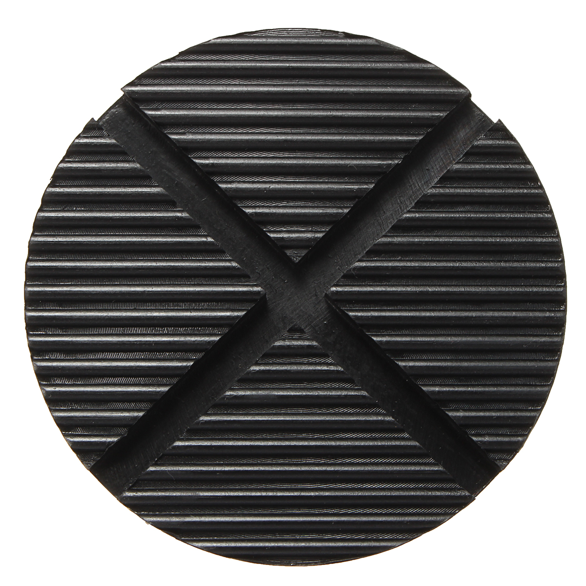 Black-Rubber-Car-Truck-Cross-Slotted-Frame-Rail-Floor-Jack-Disk-Pad-Adapter-1172822