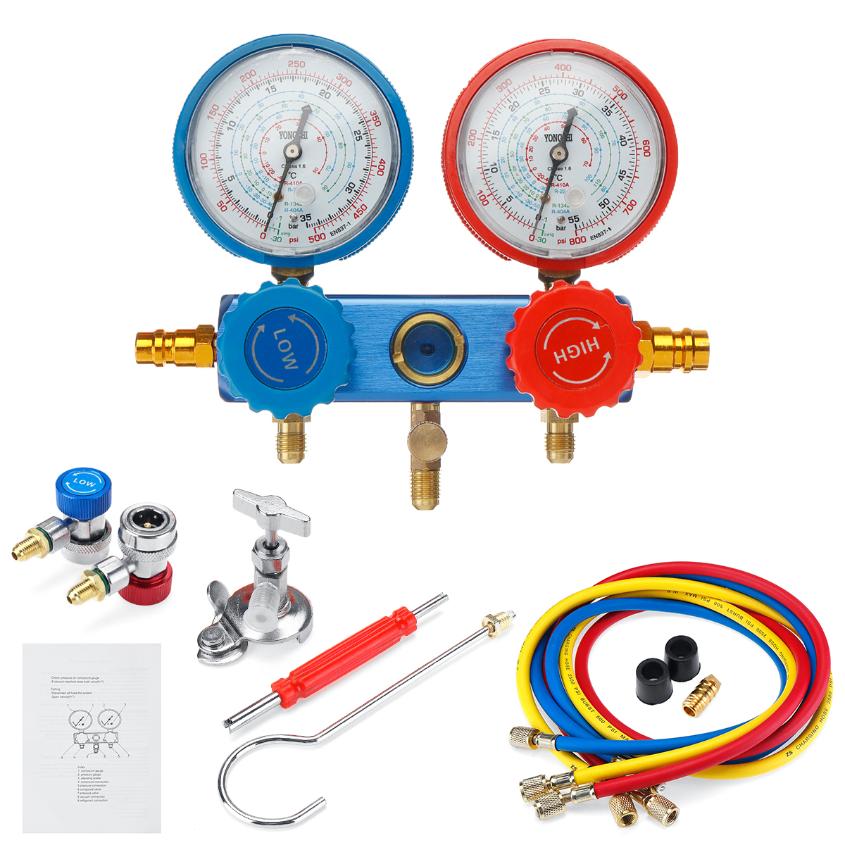 Car-HVAC-R134a-Refrigeration-Air-Conditioning-HL-Manifold-Gauge-Set-Maintenance-Tools-AC-Diagnostic--1496349