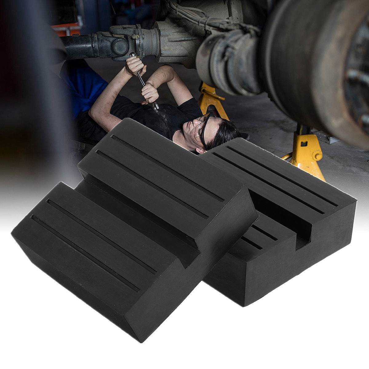 Universal-Slotted-Frame-Rail-Floor-Rubber-Jack-Lift-Pads-1401444
