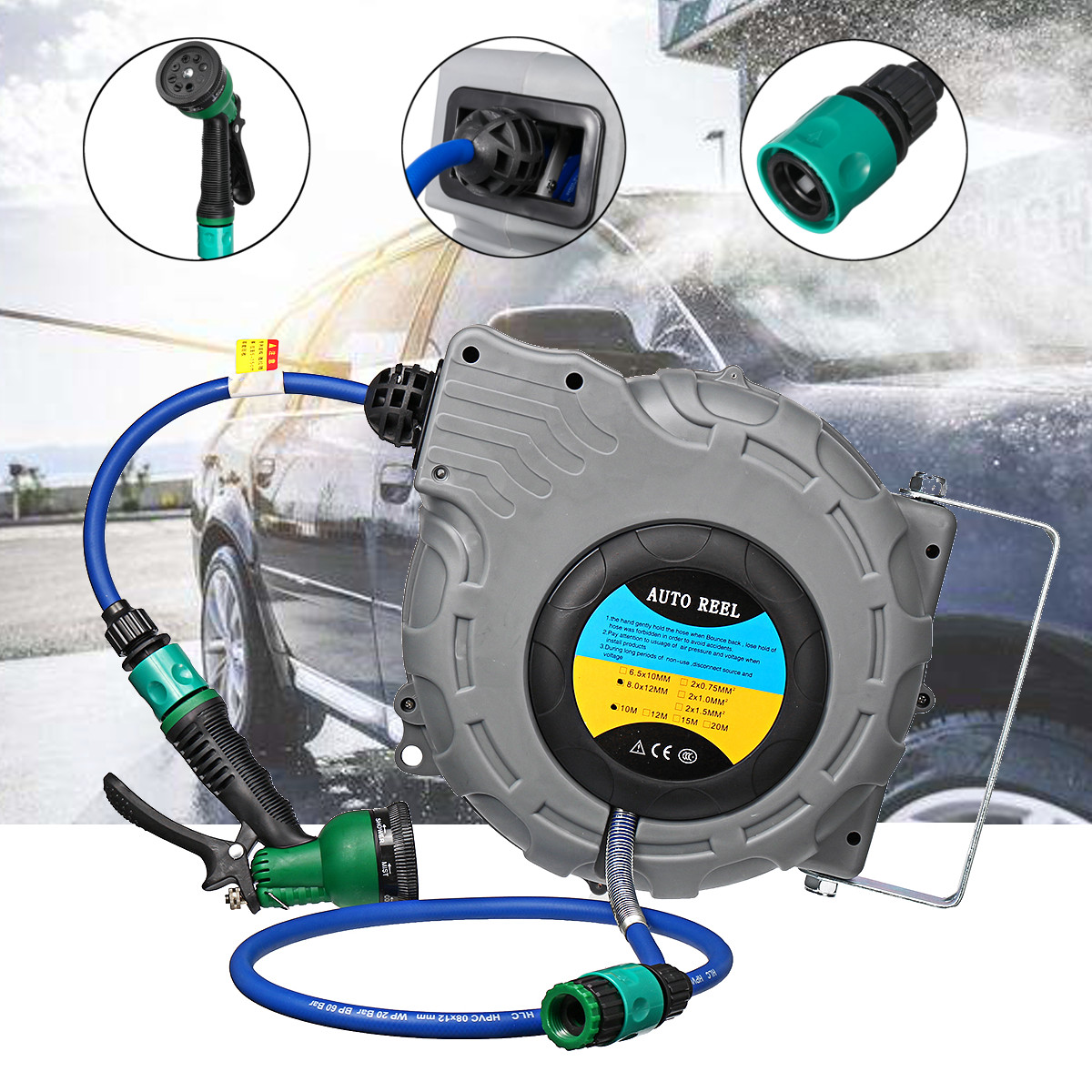 Wall-Mounted-Automatic-Retractable-Garden-Hose-Pipe-Reel-Water-Car-Clean-Sprayer-1495594