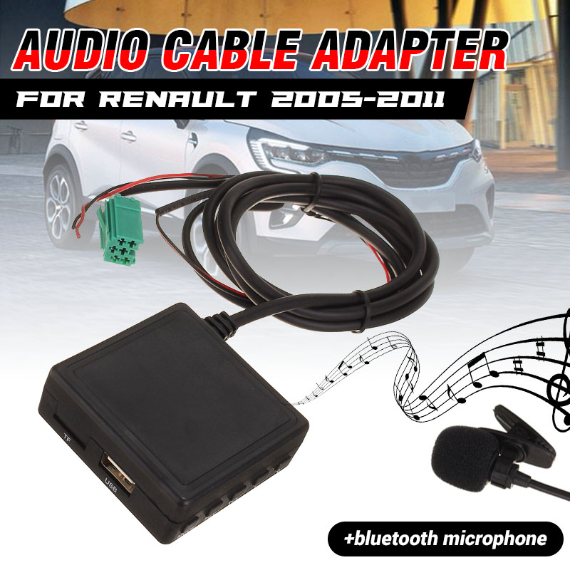 35mm-AUX-TF-USB-CD-Audio-Cable-Adapter-6Pin-with-bluetooth-Microphone-For-Renault-2005-2011-1649676
