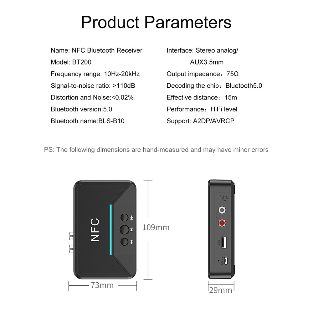BT200-NFC-Wireless-Audio-bluetooth-50EDR-Receiver-Adapter-For-Car-Home-Speaker-Stereo-1623000