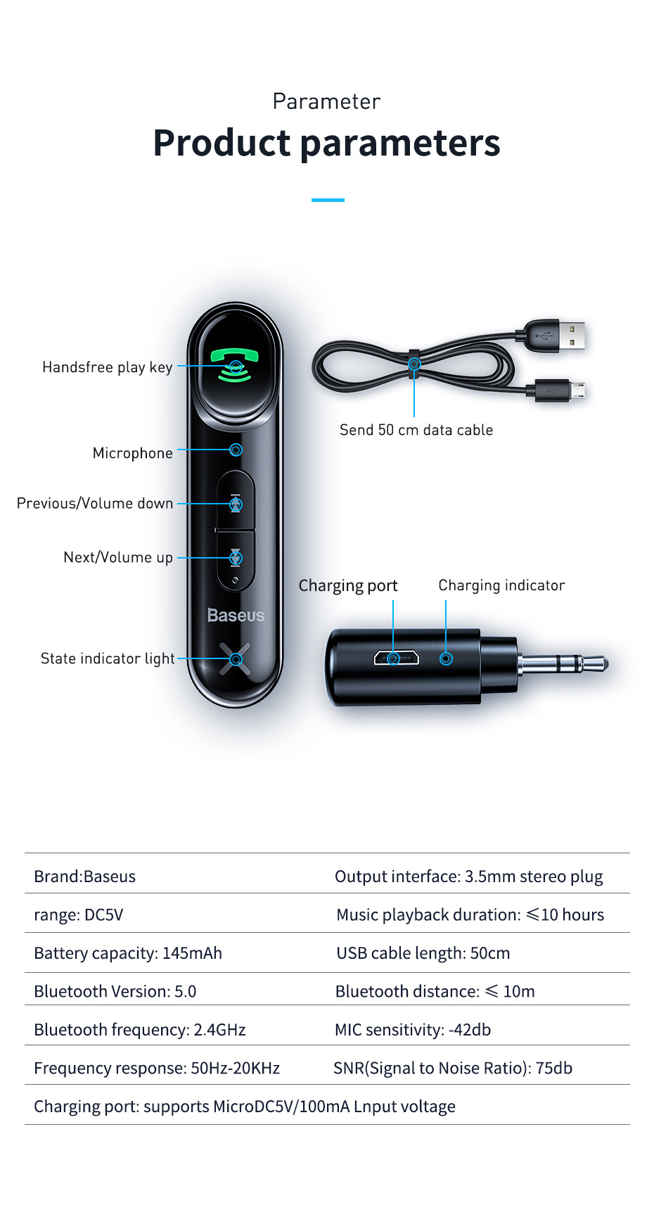 Baseus-Wireless-Hands-Free-Bluetooth-50-Car-AUX-Music-Receiver-Adapter-Interface-10-Hour-Duration-1524923