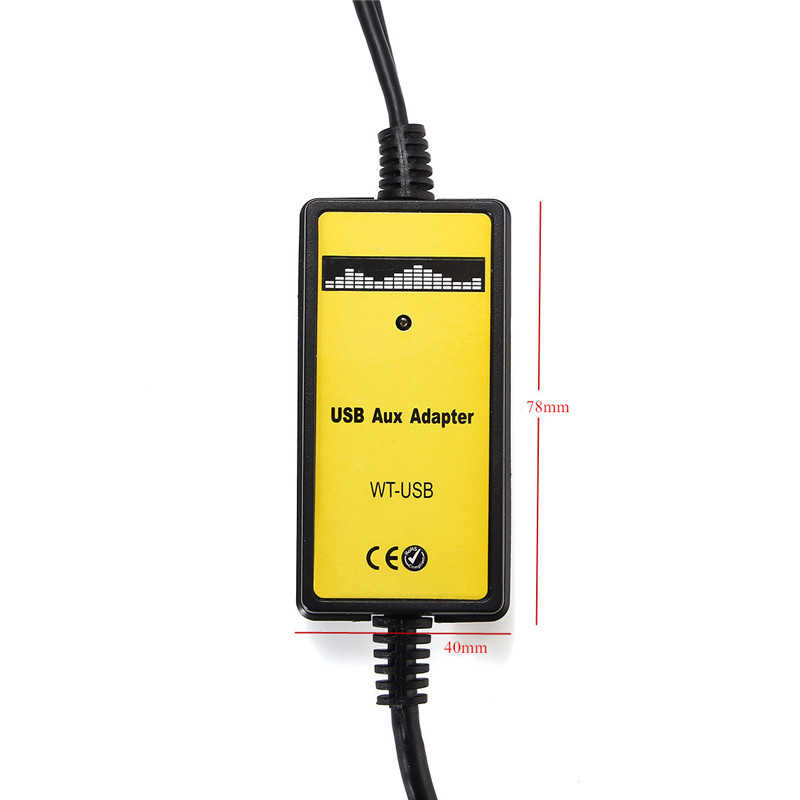 Car-USB-MP3-Interface-Adapter--Card-Reader-35mm-AUX-In-Input-For-12Pin-VW-Audi-1117447