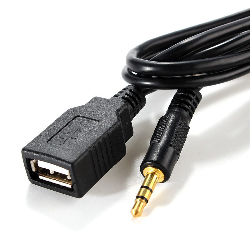 Car-USB-MP3-Interface-Adapter--Card-Reader-35mm-AUX-In-Input-For-12Pin-VW-Audi-1117447