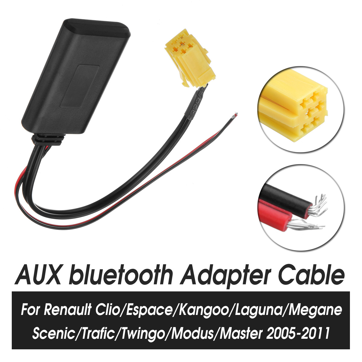 Car-bluetooth-Receiver-Adapter-AUX-Cable-Stereo-Radio-For-Renault-Clio-Kangoo-Megane-Scenic--2005-20-1635440
