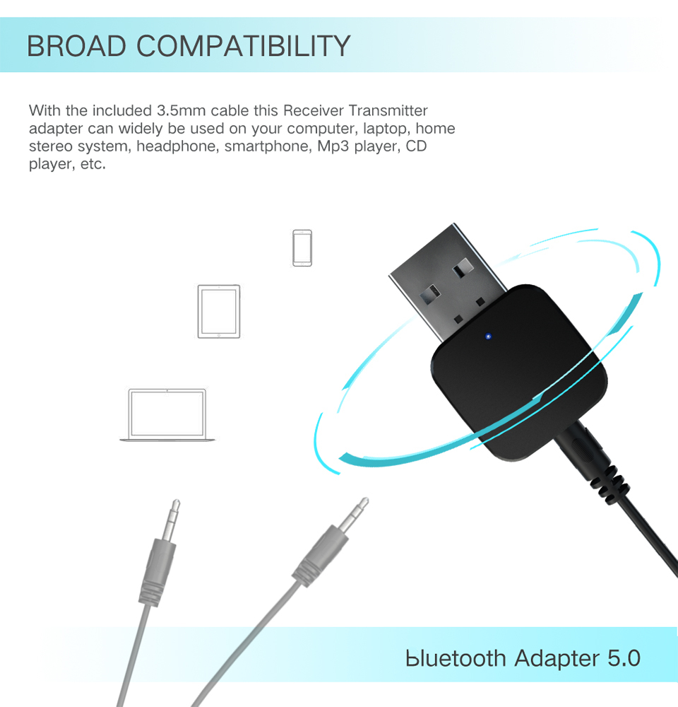 KN324-Wireless-bluetooth-50-Audio-Transmitter-Receiver-Adapter-2-In-1-35mm-AUX-for-PC-Computer-TV-Ca-1565792