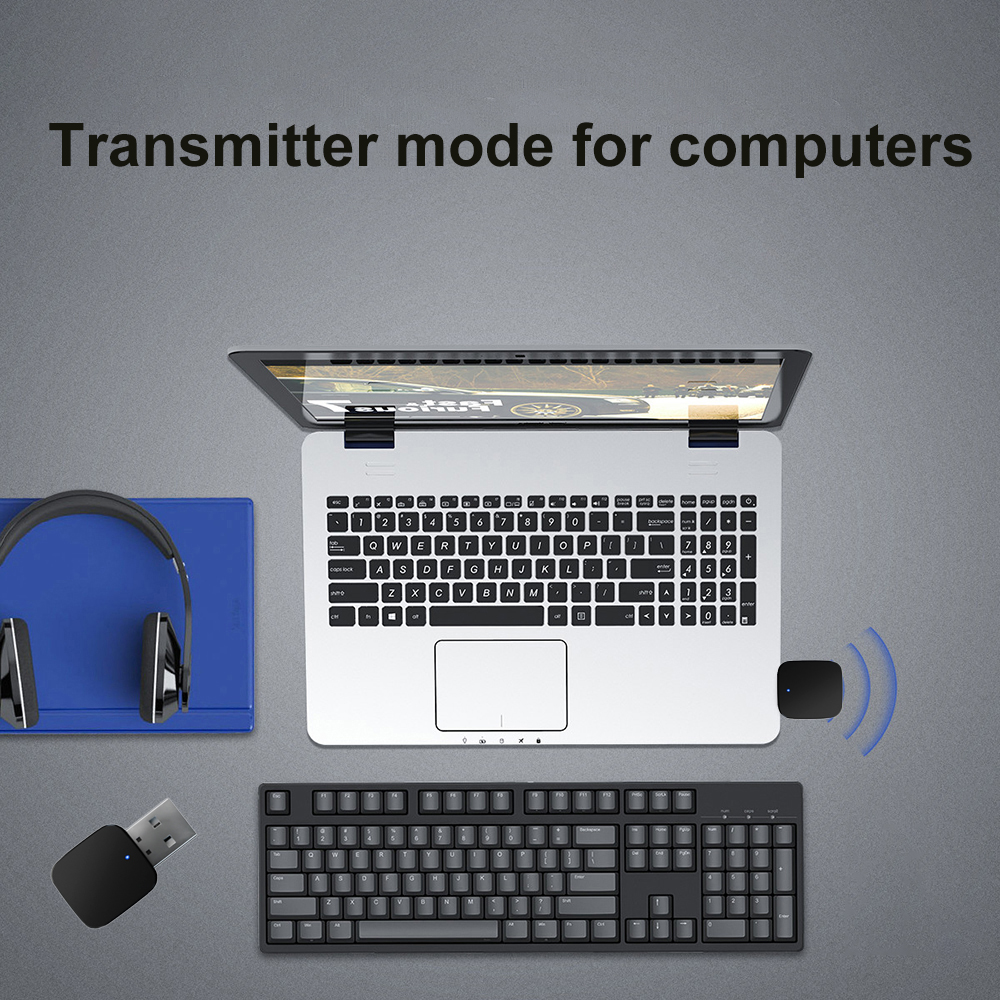 KN324-Wireless-bluetooth-50-Audio-Transmitter-Receiver-Adapter-2-In-1-35mm-AUX-for-PC-Computer-TV-Ca-1565792