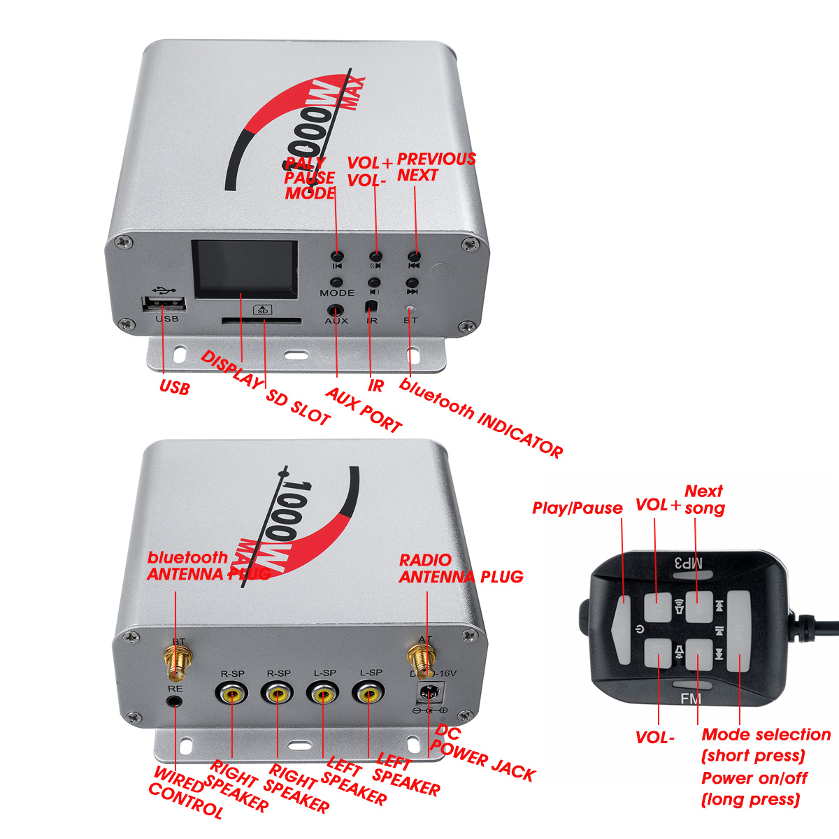 1000W-bluetooth-Stereo-4-Speaker-Motorcycle-Audio-ATV-Music-MP3-System-AUX-FM-Radio-1617874