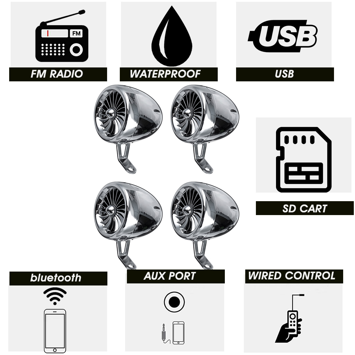 1000W-bluetooth-Stereo-4-Speaker-Motorcycle-Audio-ATV-Music-MP3-System-AUX-FM-Radio-1617874