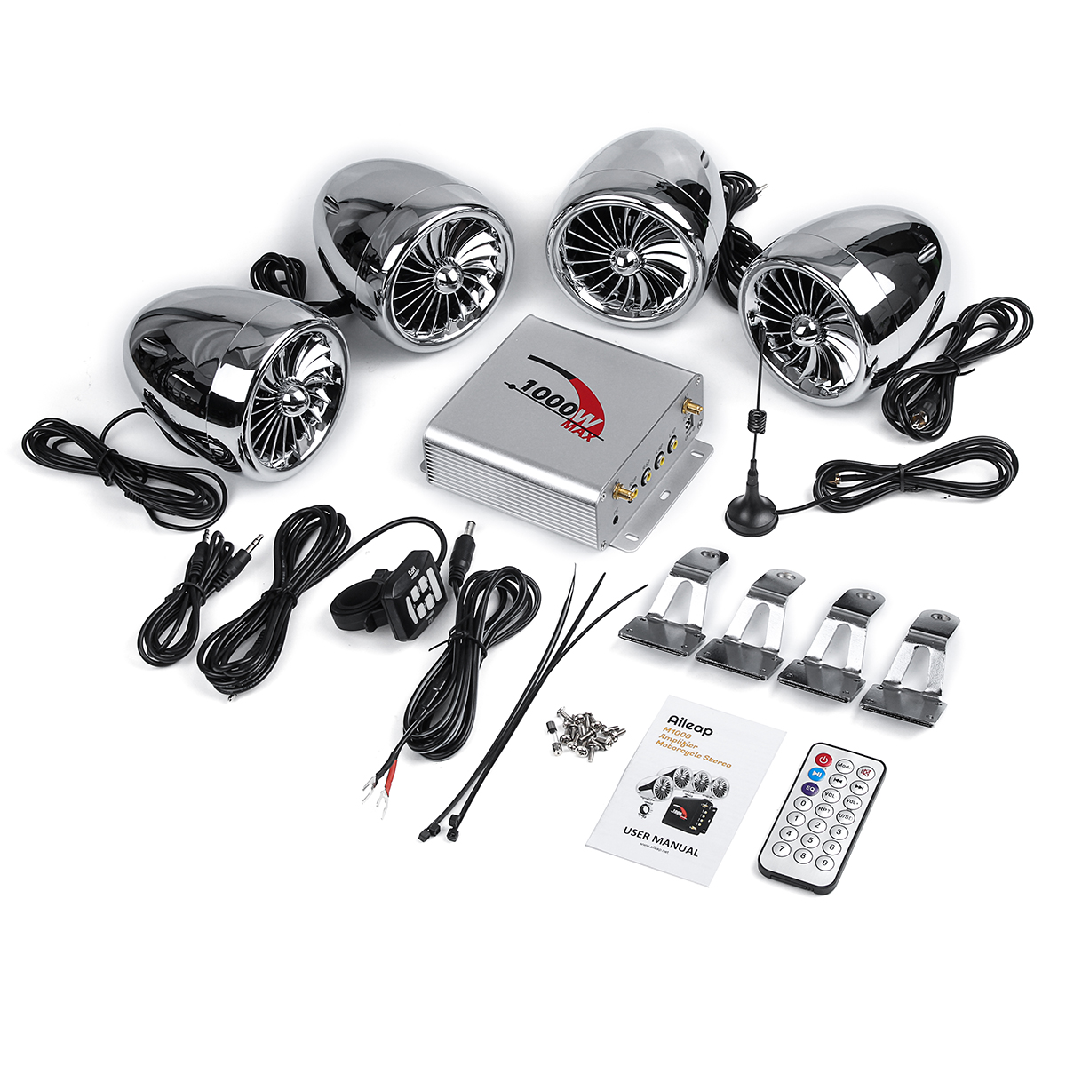 1000W-bluetooth-Stereo-4-Speaker-Motorcycle-Audio-ATV-Music-MP3-System-AUX-FM-Radio-1617874