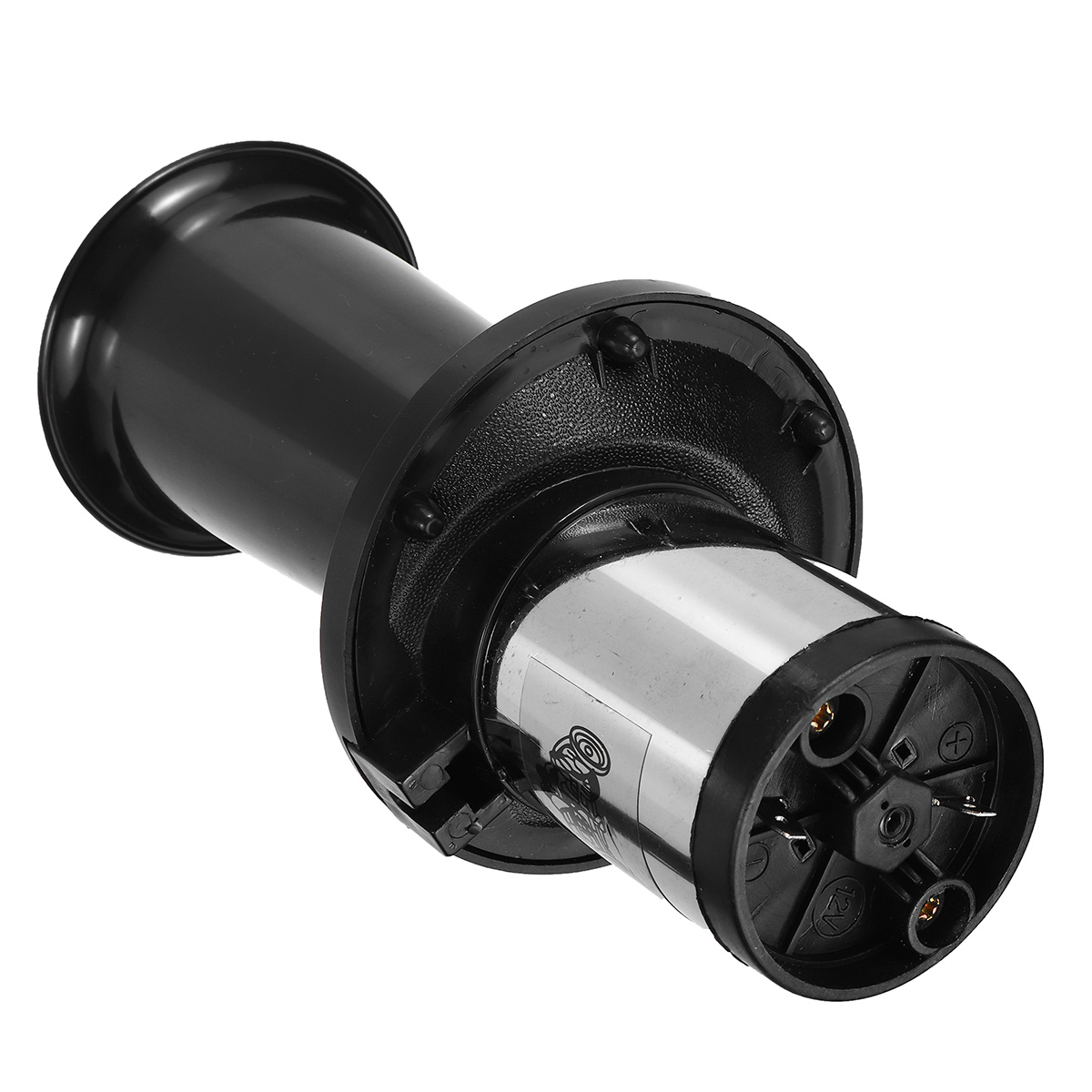 12V-110dB-Electirc-Air-Horn-Vintage-Classical-Model-T-Style-Old-School-Black-For-Truck-Car-Motorcycl-1750188