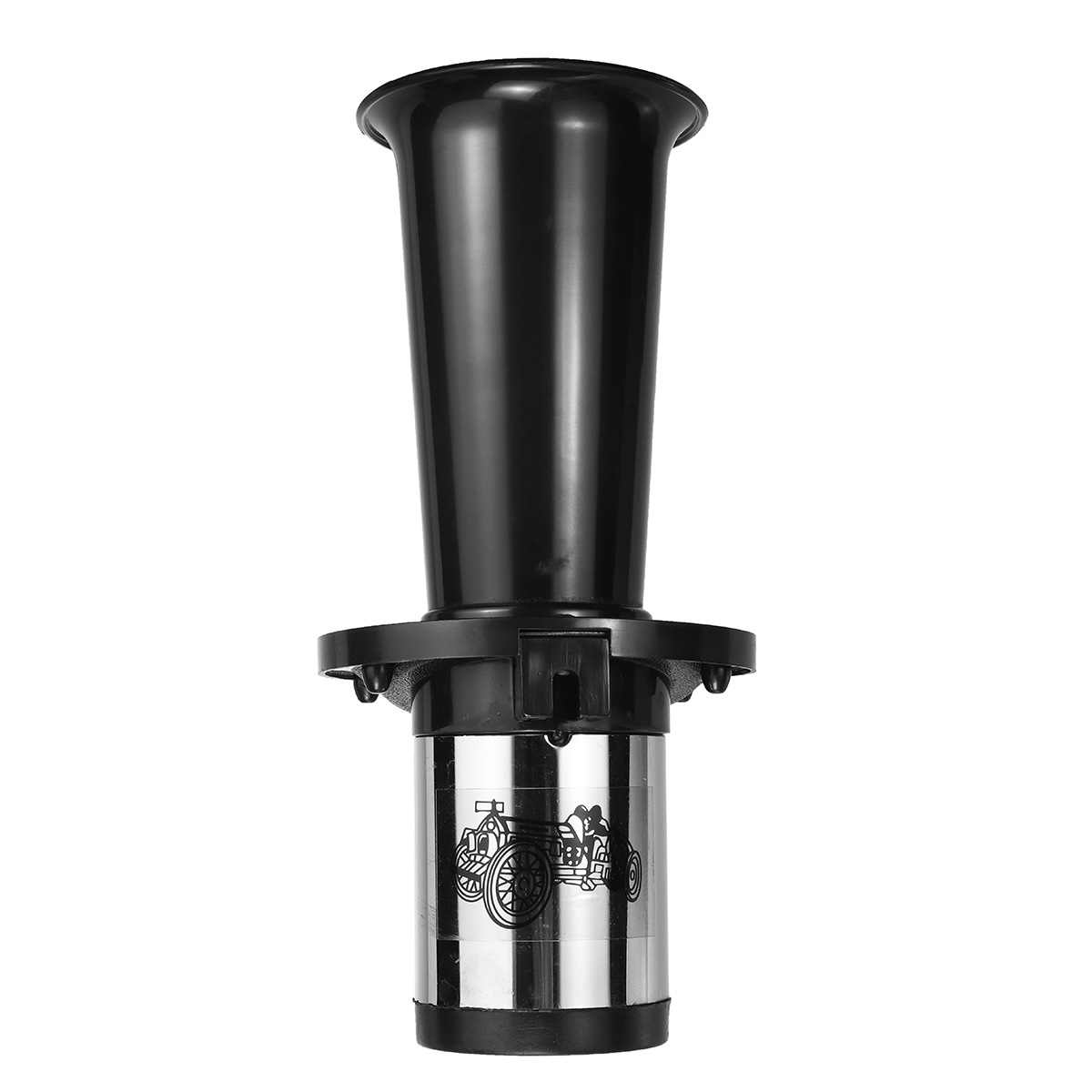 12V-110dB-Electirc-Air-Horn-Vintage-Classical-Model-T-Style-Old-School-Black-For-Truck-Car-Motorcycl-1750188