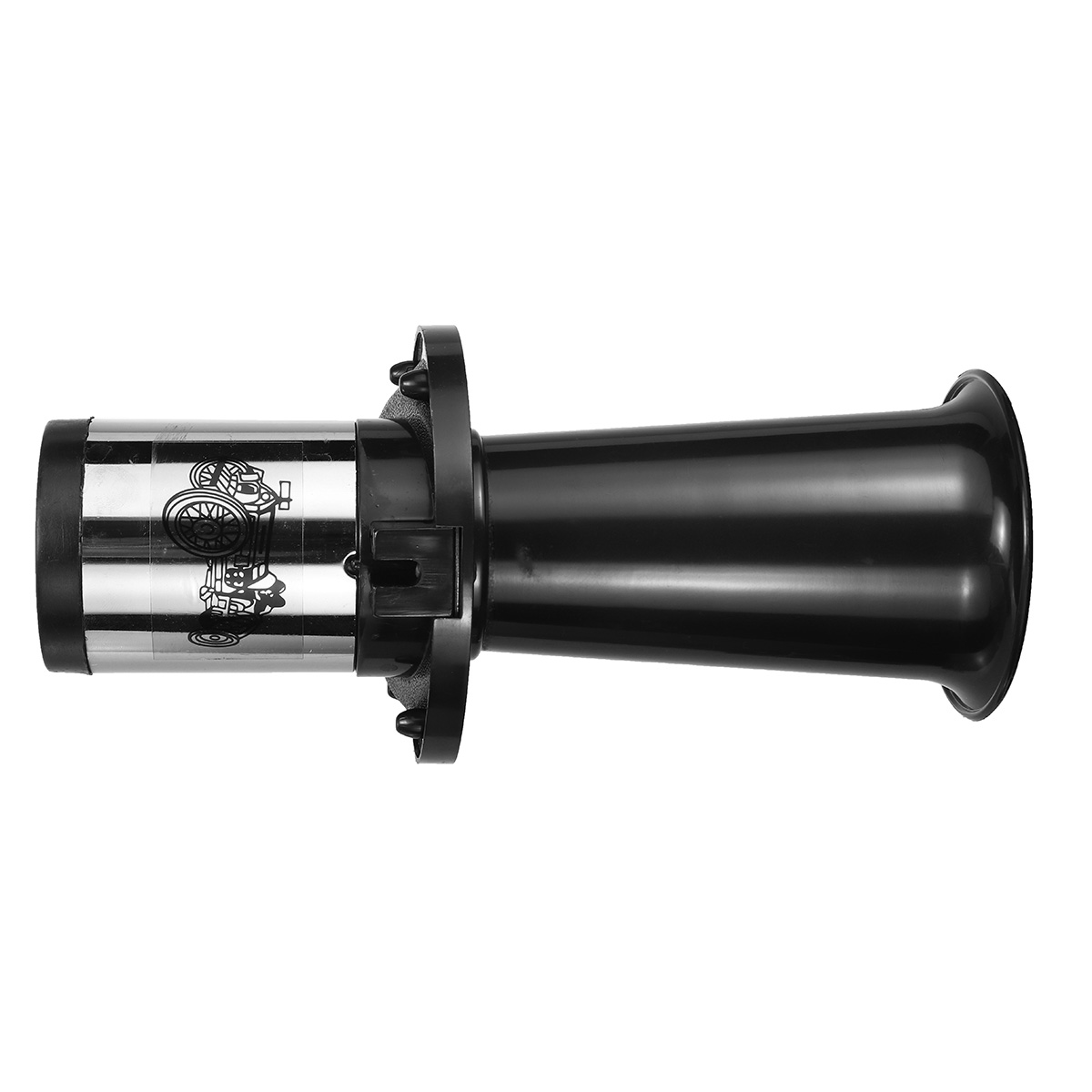 12V-110dB-Electirc-Air-Horn-Vintage-Classical-Model-T-Style-Old-School-Black-For-Truck-Car-Motorcycl-1750188