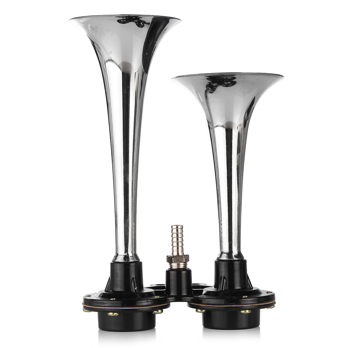 12V-150DB-Dual-Loud-Trumpet-Air-Horn-With-Compressor-Chrome-For-Car-Truck-Boat-1350092